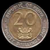 Kenia 20 Shilling Avers